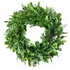 30cm umělý věnec ze zelených listů Berry girlanda Nástěnná dekorace předních dveří