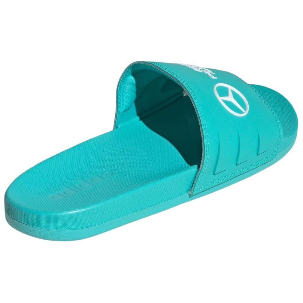 New Adidas Adilette Comfort Slides Mercedes AMG Petronas Formula One Team Semi Mint Rush JR1071