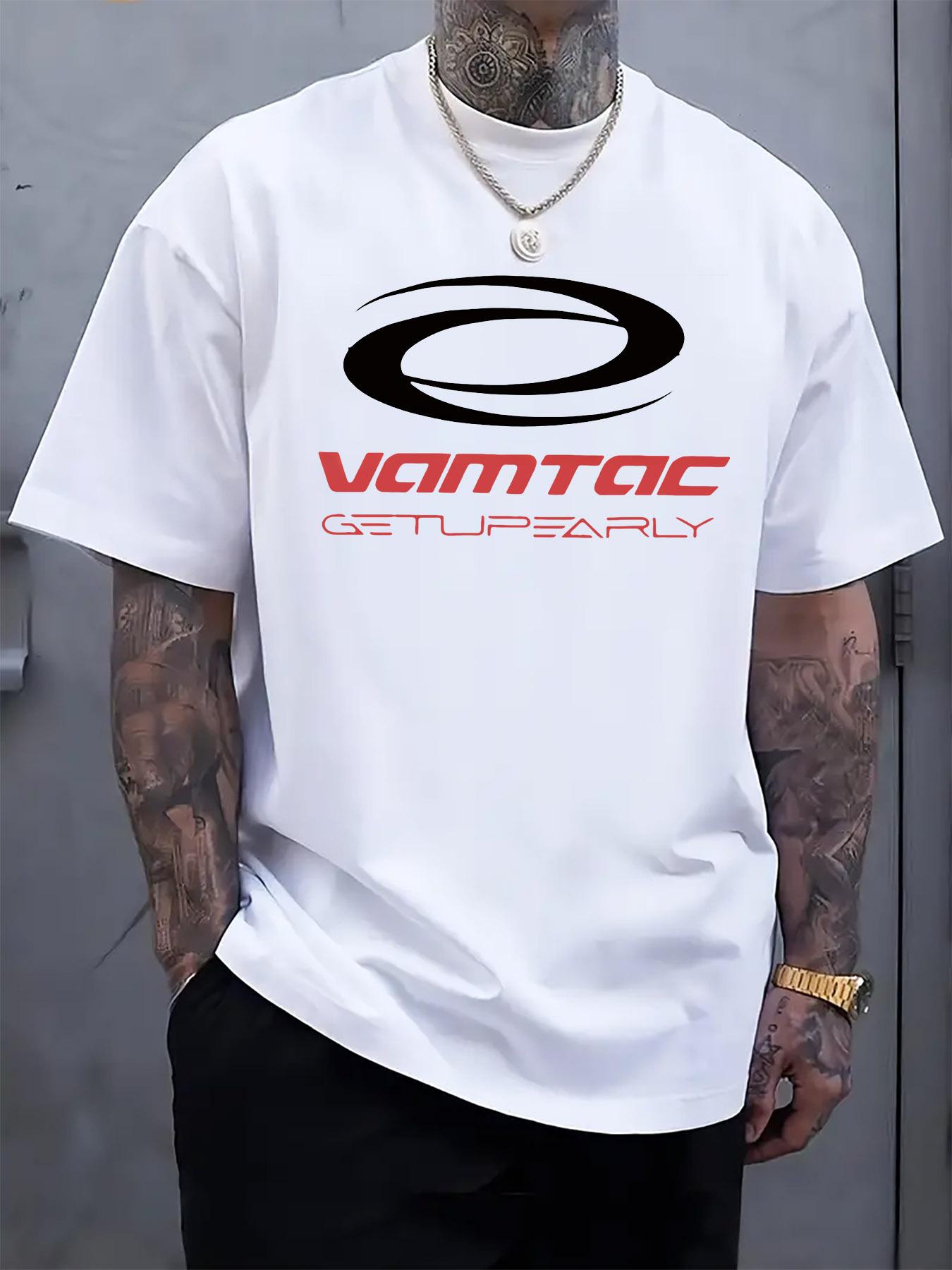 Black VAMTAC GETUPEARLY Graphic Tshirt - Casual Crew Neck XXXXL