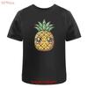 Kawaii Pineapple Cotton T Shirt Ta045640 Vintage Washed Top For Everyday Wear Slightly Streetwear Stretched Fashion