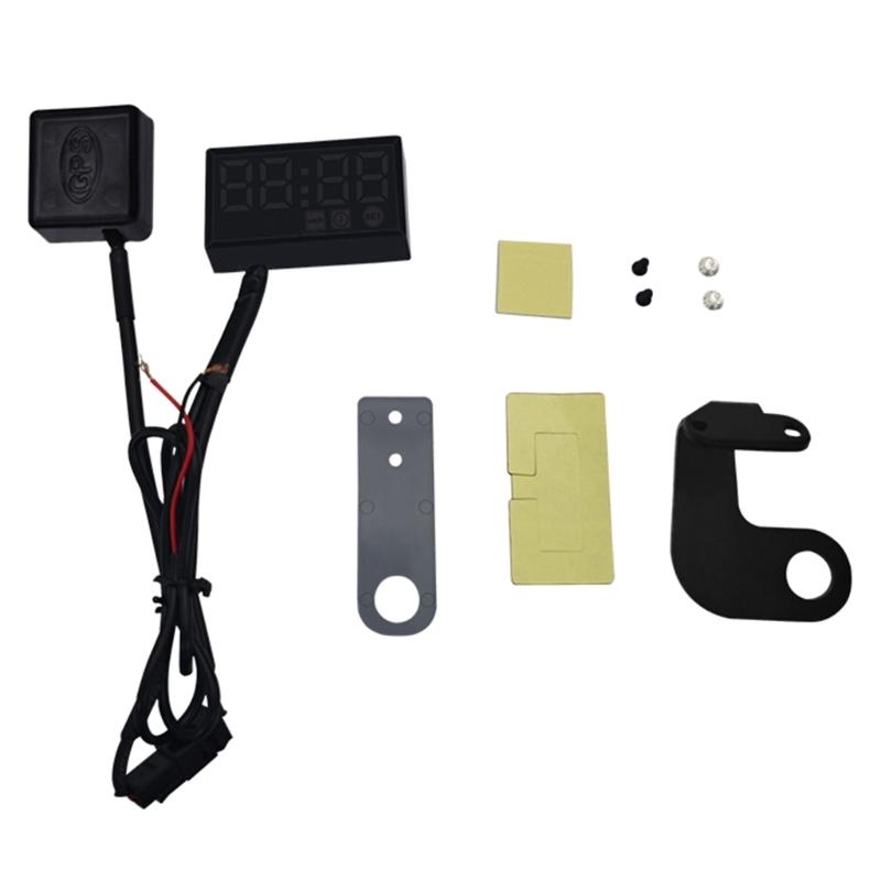 Universal Motorcycle Speedometer with Integrated Speed Mileage Fuel Voltage Temperature LED Display for Riding