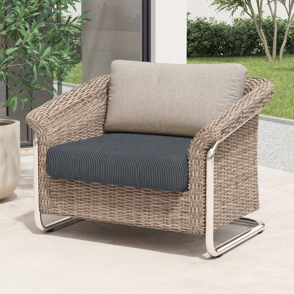 

Striped Jacquard Patio Sofa Cover Elastic Luxury Fabric Sofa Seat Cushion Case Home Decor Thick Dustproof Outdoor Sofa Slipcover Pillowcase-1pc