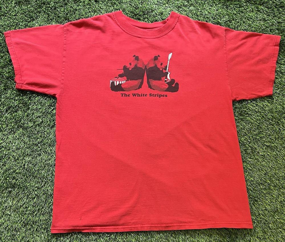 The White Stripes Panda Tour Vtg Unisex Cotton T-Shirt All Size WA091 Unisex T-Shirt M
