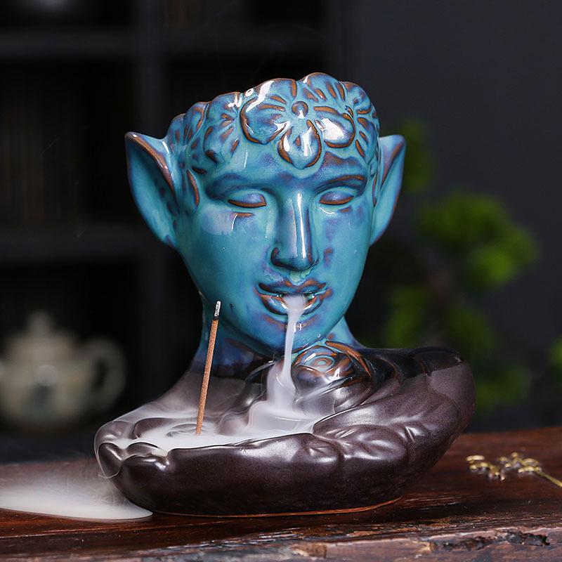 

Double Fortune Sandalwood Backflow Ceramic Incense Burner - Valentine s Day Home Decor