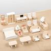 Dollhouses Decoration Living Room Bedroom Scene Miniature Furniture Model Set for Kids Pretend Play Interaction Toy
