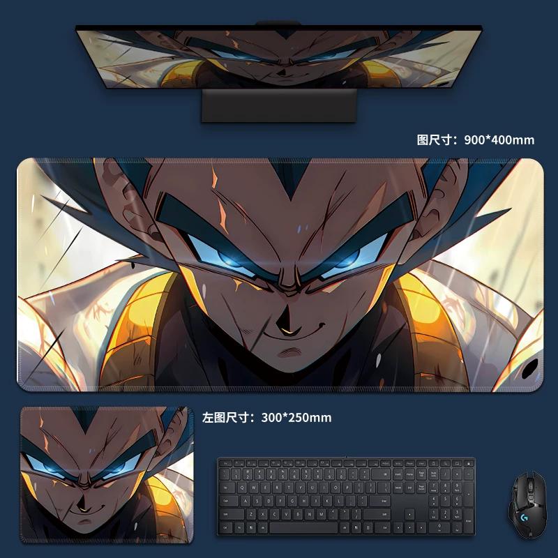 Creative PU Leather Mouse Pad Oversized Dragon Ball Computer Keyboard Pad Son Goku Animation Boys Anti-slip Mouse Pad Game E-sports Special Table Mat
