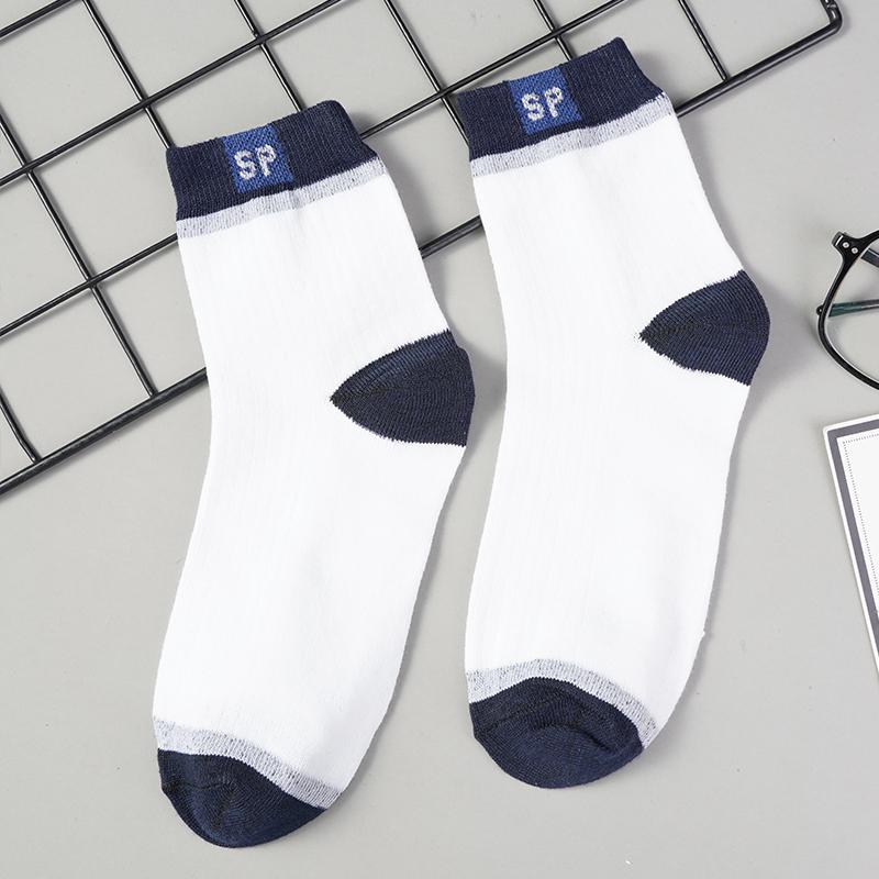 

Мужские носки средней длины Мужские хлопковые носки с эффектом впитывания пота и дезодорирования на осень и зиму Спортивные носки с высоким голенищем one size белый