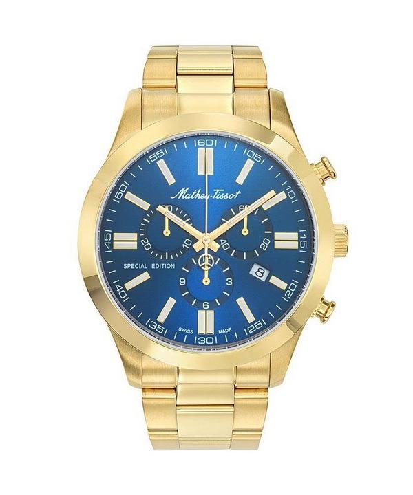

Mathey-Tissot Mathy I Jumbo Special Edition Хронограф Кварцевые мужские часы с синим циферблатом H455CHPBU синий
