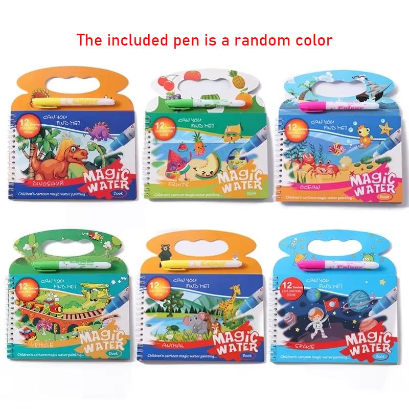 Magical Water Painting Book Toddler Early Education Playthings Reusable Magic Drawing Coloring Book Designed for Children Children Montessori