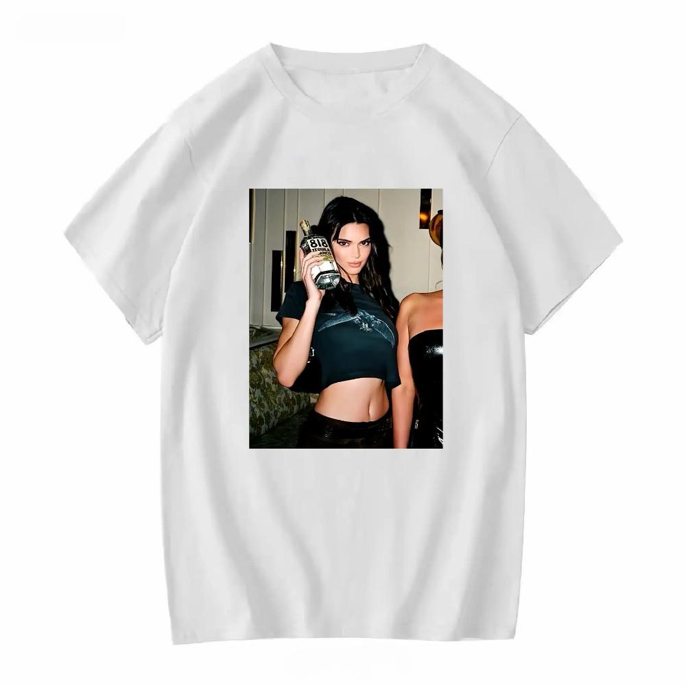 Kendall Jenner T Shirt Short Sleeves Vintage Soft Comfortable Casual Top For Everyday Unisexs Clothing Unisexs Summer T Shirt
