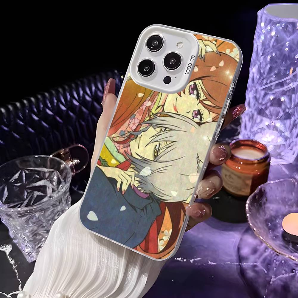 Anime K-Kamisama Kiss Handyhülle Für iPhone 16 15 14 13 12 11 Pro Max Weiß Ultraleicht Laser Metallisch Aurora Funda