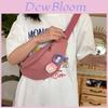Canvas Cute Elf Ball String Bag With Zipper Closure For Casual Daily Use
