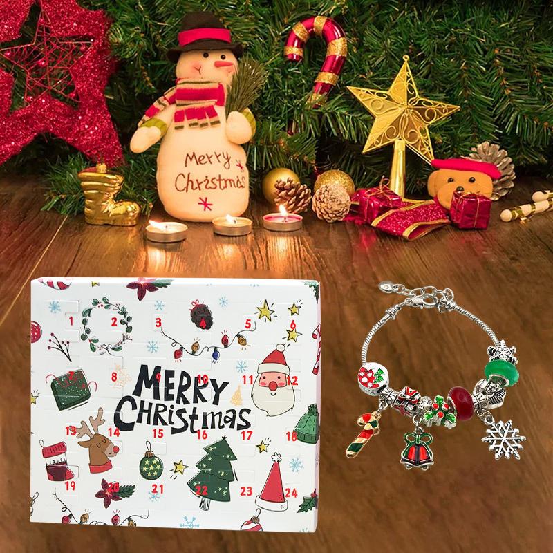 Hot Selling 24-Day Advent Calendar DIY Jewelry Surprise Box for Christmas Gifts