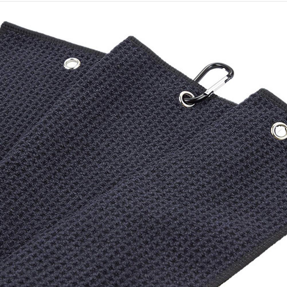 2025 Golf Towel Waffle Cycling Sports Running Yoga Fitness Towels Buckle Clips Cotton Soft Golf Towel with Hook Hand