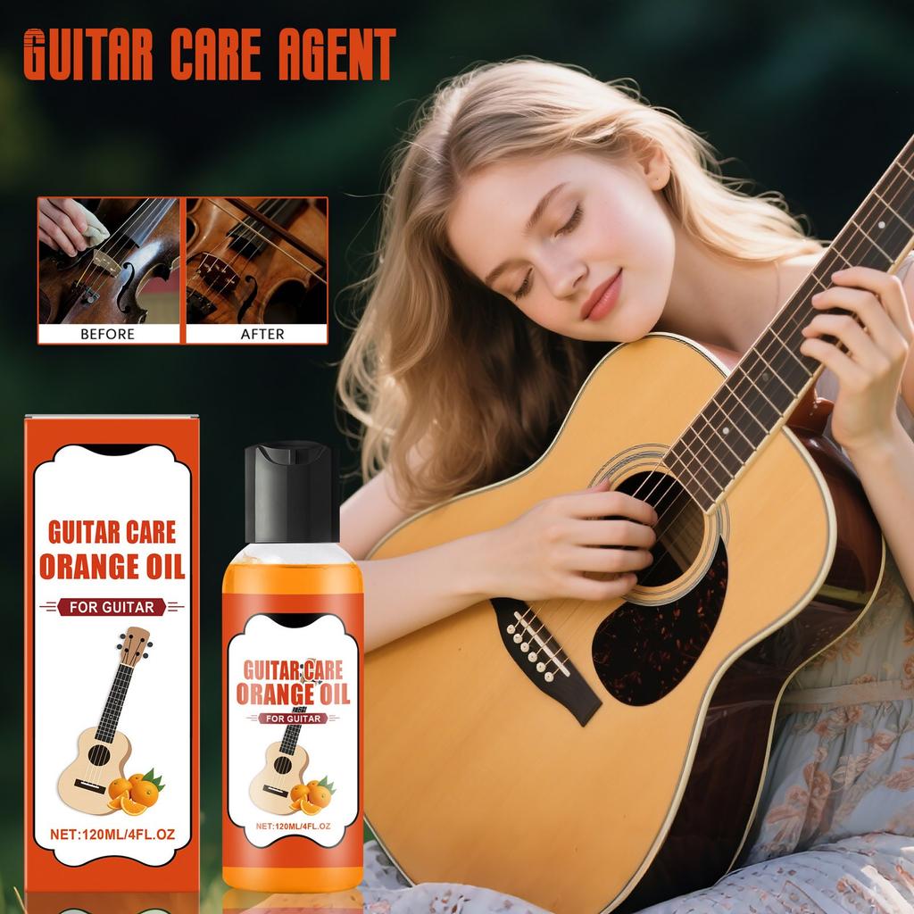 Guitar Cleaning Conditioner 2-in-1 Cleaning Polisher For Wooden Instruments, Guitar String Cleaner,120ml