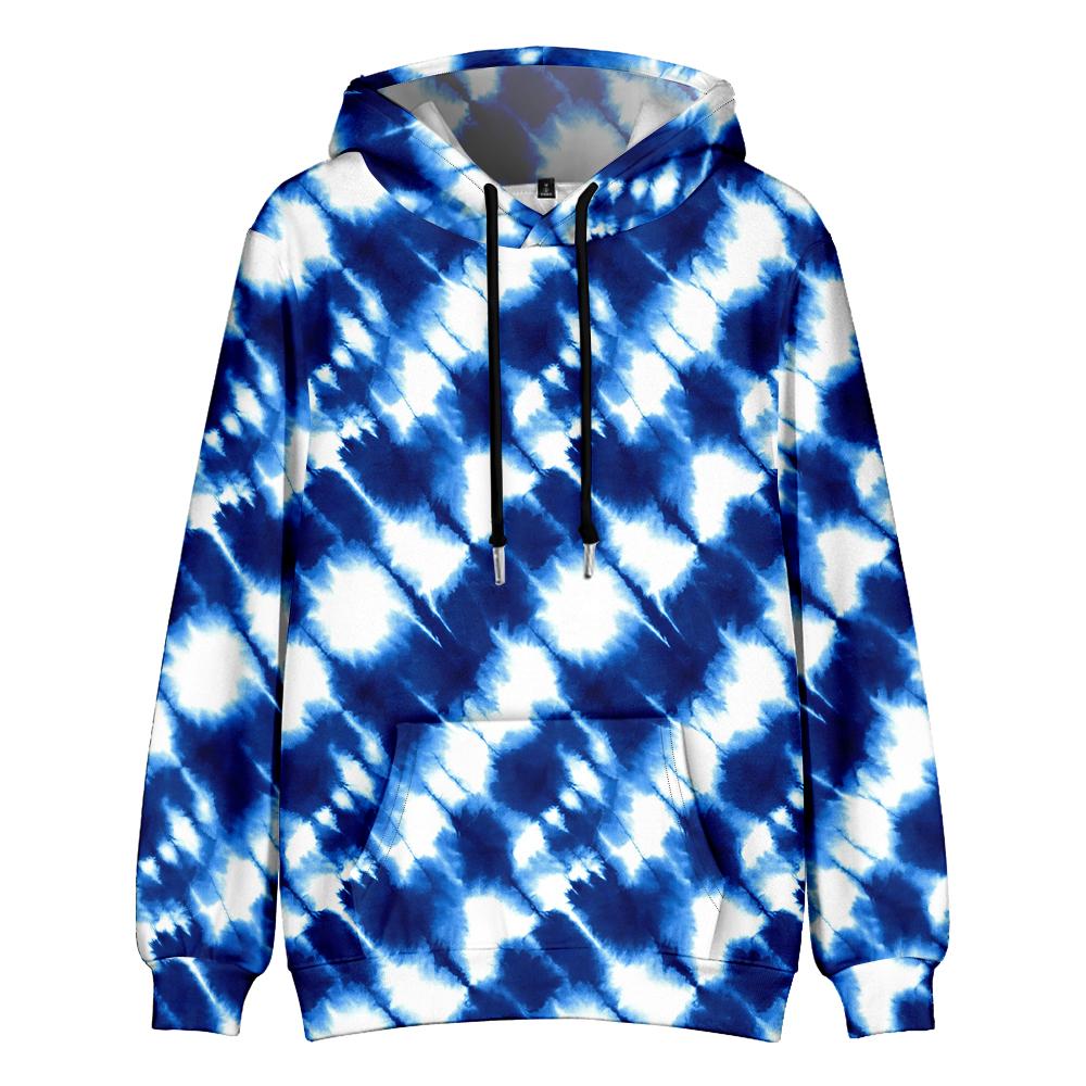 Tie Dye Hoodie Women Unisex Trippy Psychedelic Swirl Pattern Pullover Soft Streetwear Hooded Sweatshirt with Pocket for Festival