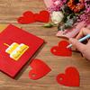 100pcs DIY Valentine's Day Tags Heart Shape Blank Hanging Decoration Heart Shaped Cards Red Pink Paper Gift Labels