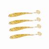 50PCS 5cm Soft Plastic Fishing Lures T Tail Grub Worm Baits Fish Tackle Accessory Golden