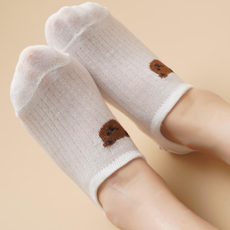Women's Socks Fashion Summer Sock Low Tube Female White Solid Color Breathable Non Slip Invisible Socks