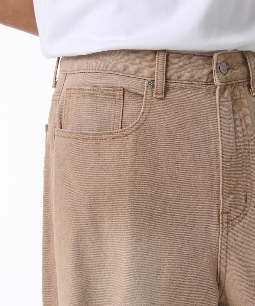 MUSINSA STANDARD Pigment Wide Denim Pants [Beige]