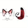 Handmade Cosplay Animal Ear & Tail Set: Ear Headband + Tail Accessories, Complete Costume Props Kit