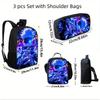 Anime J-JujutsuS K-KaisenS Child School Backpack with Lunch Bags ,Pencil Bags ,School Bags for Boys Girls Best Gift