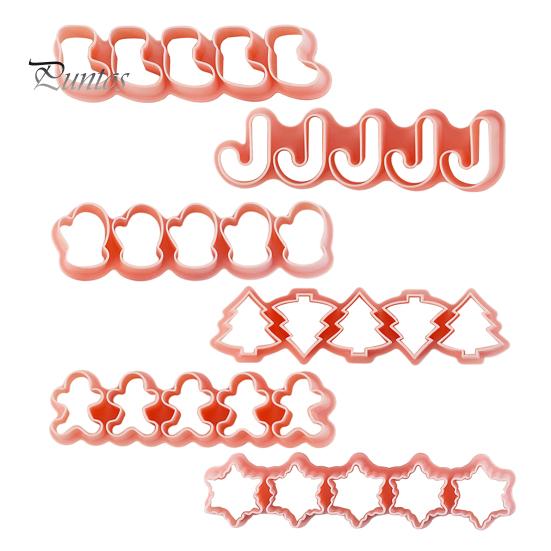 

6 шт. Рождественские формочки для печенья Мини 3D штампы для выпечки DIY пресс-формы пряничный человечек рождественская елка снежинка кухонный гаджет для праздничных мероприятий розовый