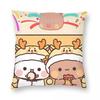 Cartoon Bubu Dudu Kissenbezug Doppelseitiger Druck Polyester Kissenhülle Dekorativer Bär Niedliche Kissenhülle Abdeckung Zuhause Quadratisch