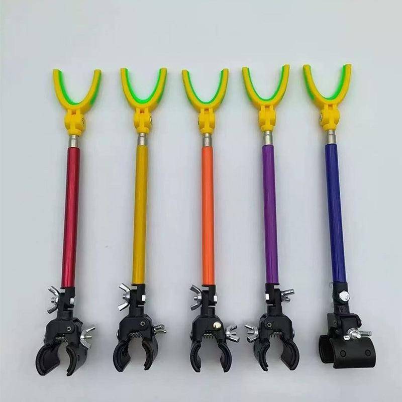 Adjustable Stainless Steel Telescopic Fishing Rod Holder with Quick Release and Y-Shaped Design
