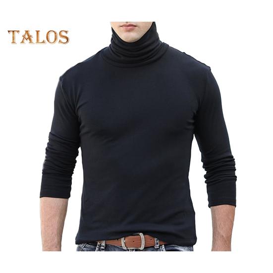 

Мужской многослойный топ с высоким воротником, защищающий шею от ветра, очень эластичный, облегающий, однотонный, для спорта, путешествий, офиса, повседневной носки L чёрный