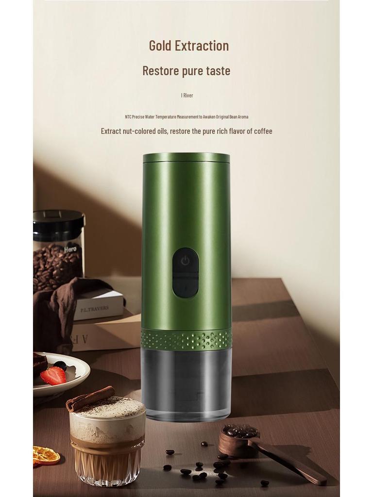 Portable Semi-Automatic Espresso Capsule Machine - Mini Handheld Electric for Outdoor and Home Use