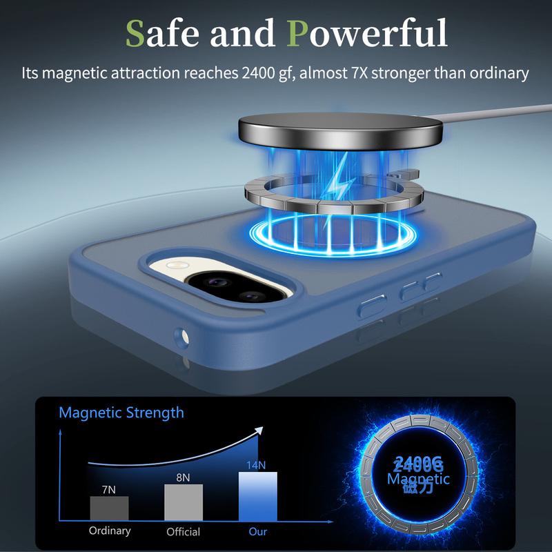Business Translucent For Magsafe Case For Google Pixel 10 9 Pro XL 10A 9A Shockproof Wireless Charge Matte Magnetic Hard Cover