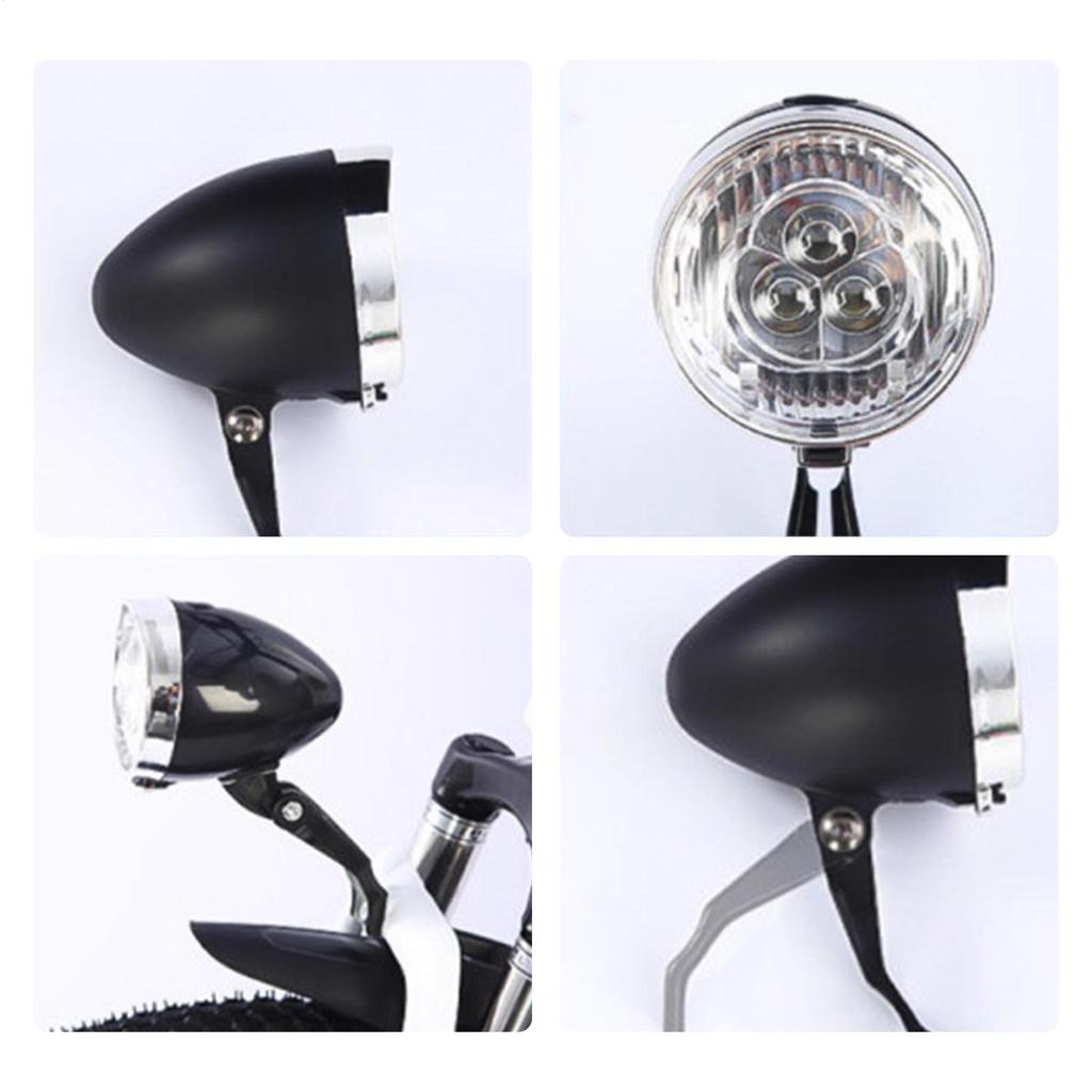 Bicycle Headlight 3 Led Bulbs Cycling Front Light Riding Rechargeable Safety Bright For Riding Night Retro Trends Classic Bikes