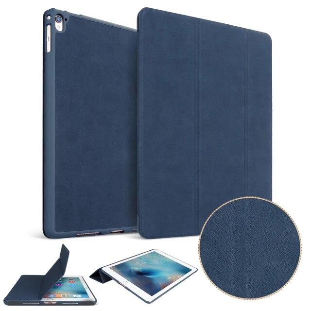 

Чехол для iPad Pro 9.7 10.5 Air 3 дюйма 2016 2017 2019 Матовый защитный чехол из искусственной кожи оленя Air 2 2014 синий