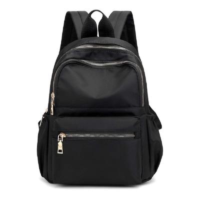 ZNYF Backpack for Small Mini Cute Nylon Bag for Design Wide Women, Backpack, Girls, Waterproof, Lightweight, Popular, 3-Way (Black