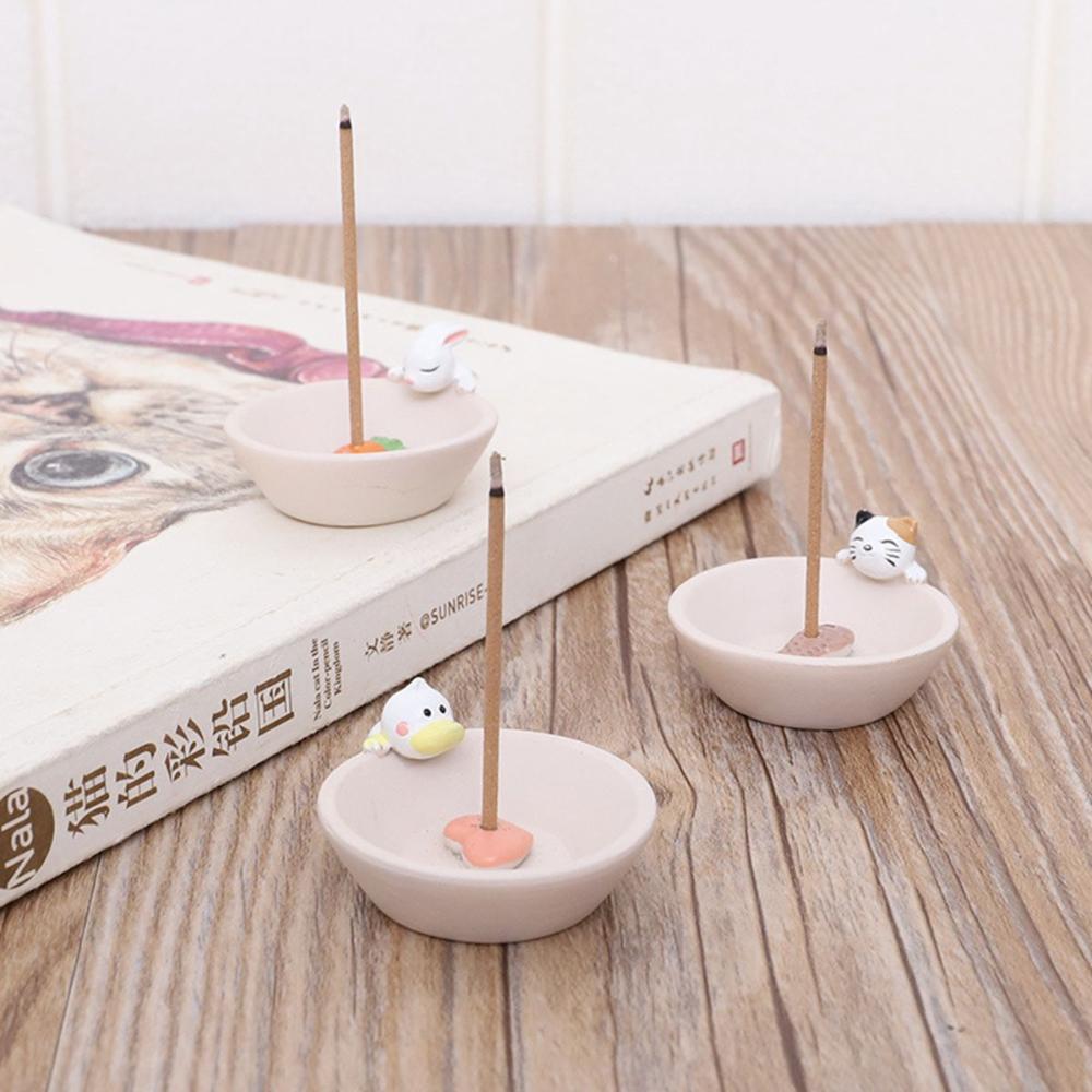 Small Animals Resin Healing Cute Incense Holder Censer Rack Ash Catcher Incesence Stick Holder