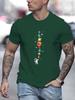 Summer Men's T-shirt 100% cotton loose size Astronaut Planet Print casual and comfortable crew neck short sleeve T-shirt top