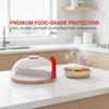 New Microwave Splash Cover High Temperature Resistant Microwave Guard Lid Transparent Food Heating Cover With Steam Vent Handle