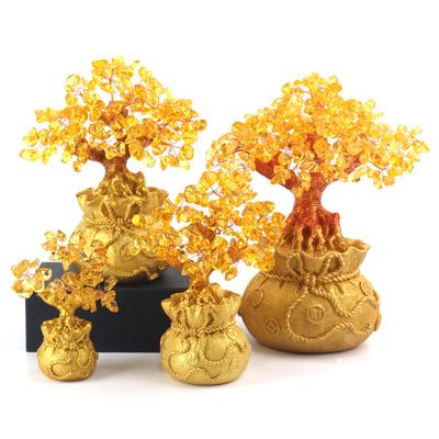 Kristallbaum Kristall-Schmuck Geldbeutel-Baum Heimhandwerk Harz-Geldbeutel Geschenk Großhandel Kristall-Schmuck Neujahrsdekoration