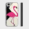 Flamingo Phone Case For IPhone 17 Air 16 15 14 13 Pro Max 11 12 Black Silicone Cover