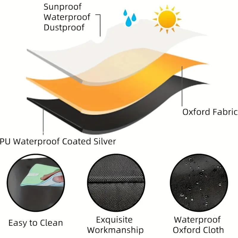 A Waterproof Barbecue Grill Cover Featuring a Drawstring closure,Suitable for Outdoor Barbecue Grills