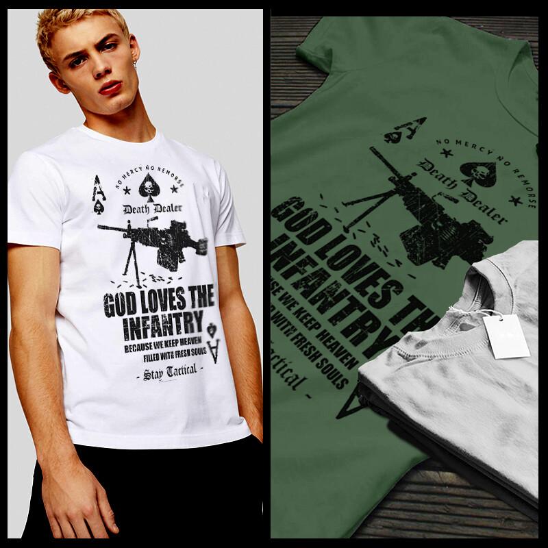Футболка пехотинца Пехотинец боевые действия полная металлическая оболочка цитата Ганни tee 2XL