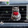 2D Acrylic Flat Cat Design Automobile Air Freshener Odorless Automobile Aromatherapy Diffuser, Decorative Car Interior Design Accessories