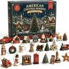 24-Day Mini Christmas Brick Ornament Advent Calendar,Unique Designs, Buildable Bricks, Hanging Loops Included, Holiday Countdown