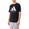 adidas Classic Comfortable Breathable Logo Print Knitted Crew Neck Short Sleeve T-Shirt Unisex Tops Black White ADICLTS24TK-BW