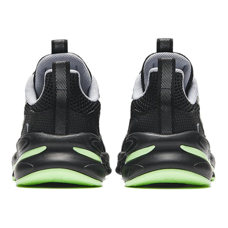 Anta Bequeme Vielseitige Rutschfeste Verschleißfeste Low-Top Kinderlaufschuhe Kinder Sneaker Schwarz Weiß Grün A12435573-1