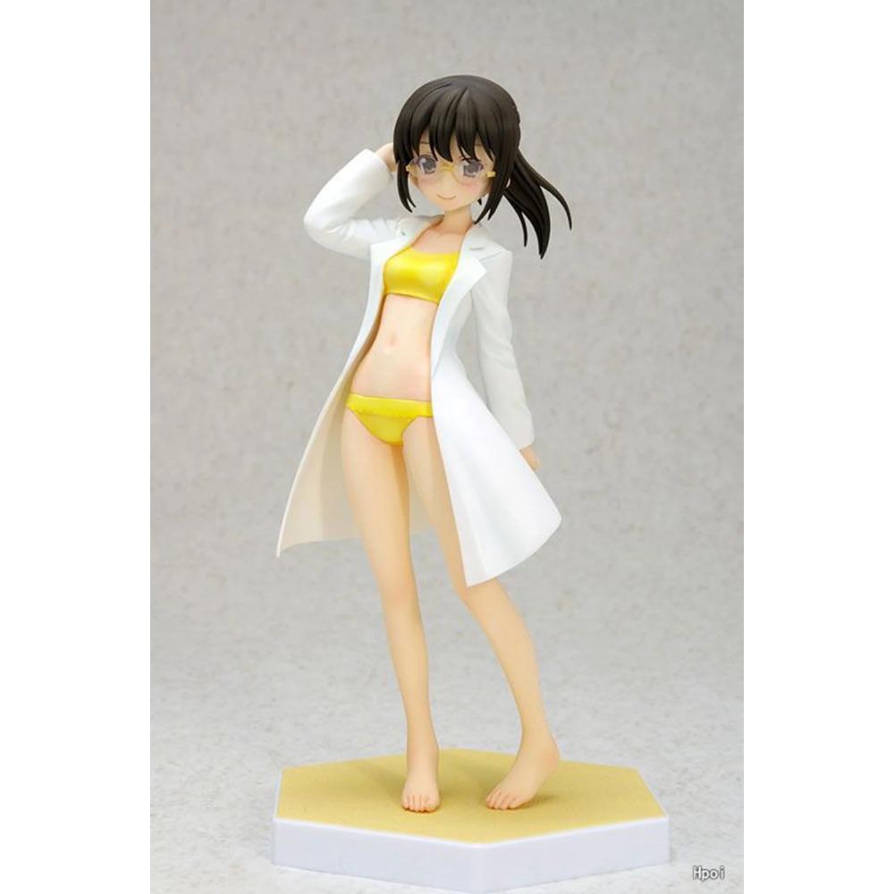 16CM Anime Boku Wa Tomodachi Ga Sukunai Shiguma Rika Figure Beach Queens 1/10 Swimsuit Ver Model Toy Doll Aciton Collection Gift