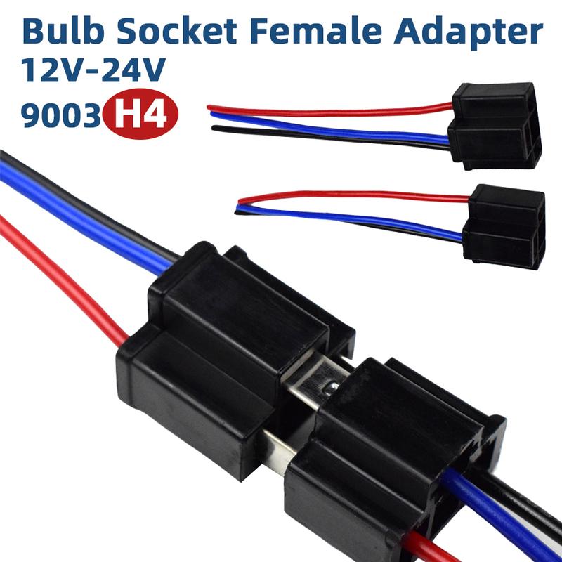 1/2/3/4Pair Wiring Harness Socket Headlight Fog Lamp Female Connector Universal for 9003 H4 Bulb Socket Accessories for Vehicles