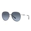 Michael Kors Mk 1128j 10158f 58mm Womens Aviator Sunglasses Silver Blue Tortoise