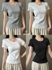 Summer New Slim Fit U Neck T Shirt For Women Casual Daily Wear With Soft Rayon Fabric